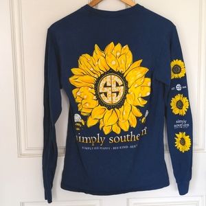 simply southern sunflower & bees t-shirt, small